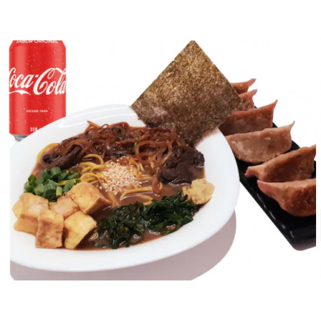 LAMEN VEGANO + GUIOZA VEGANO + COCA 350ML