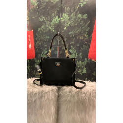 BOLSA MONICA SANCHES RUSTIC PRETO / LINE PRETO