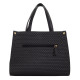 BOLSA  MONICA SANCHES 3557 MATELASSE DEMI PRETO / LINE PRETO