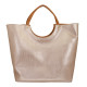 BOLSA FEMININA MONICA SANCHES SNAKE OURO LIGHT / LINE CARAMELO