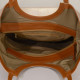 BOLSA FEMININA MONICA SANCHES SNAKE OURO LIGHT / LINE CARAMELO