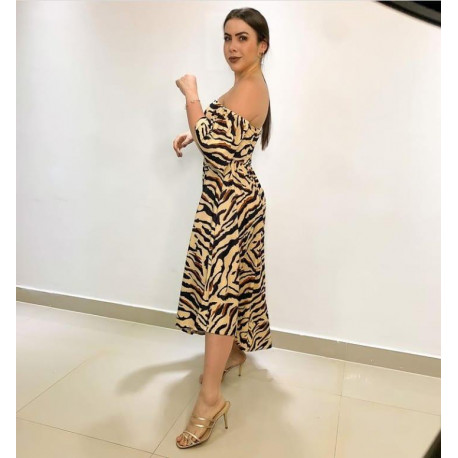 Vestido animal print