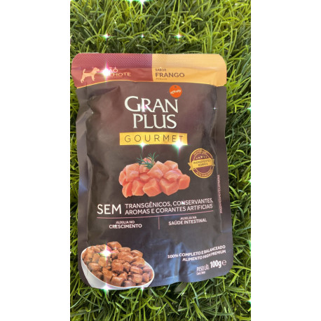 Ração Úmida GranPlus Sachê Gourmet Frango para Cães Filhotes