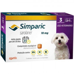 Antipulgas Simparic 10 Mg - Cães 2,6 - 5 Kg