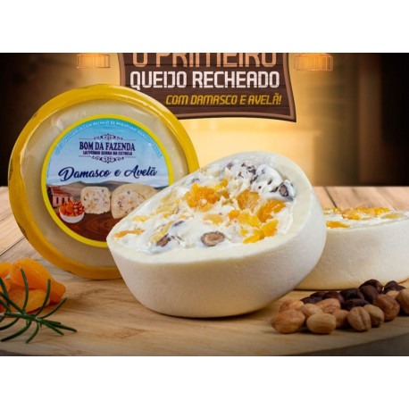 Queijo Recheado Damasco e Avelã 350g